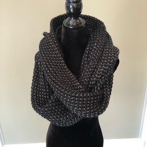 Calvin Klein Black and Silver Infinity Scarf
